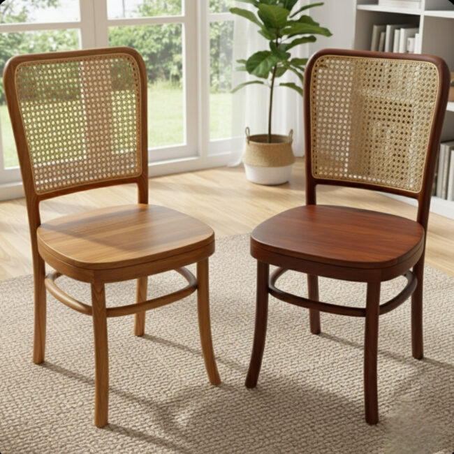 Breeze teak wood Rattan dining chair by Samz Design Malaysia