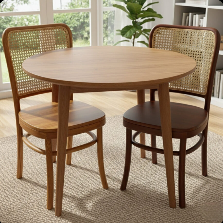 Breeze teak wood Rattan dining chair by Samz Design Malaysia