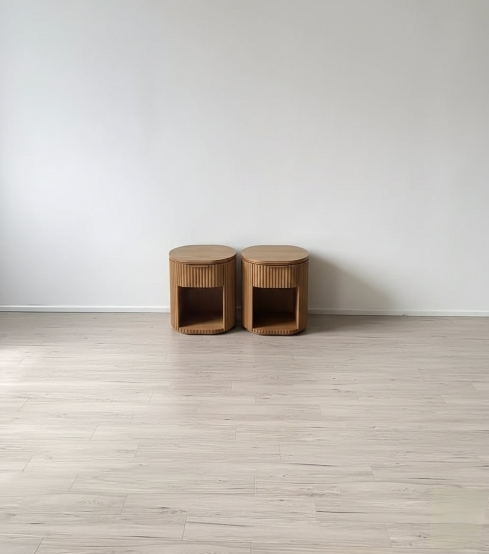 Classic Teak Wood Bedside Table - Image 2