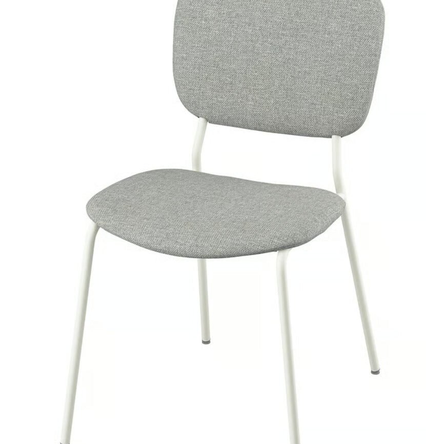 Hilton Stackable Dining Chair made from epoxy powder coated steel and padded seat and backrest