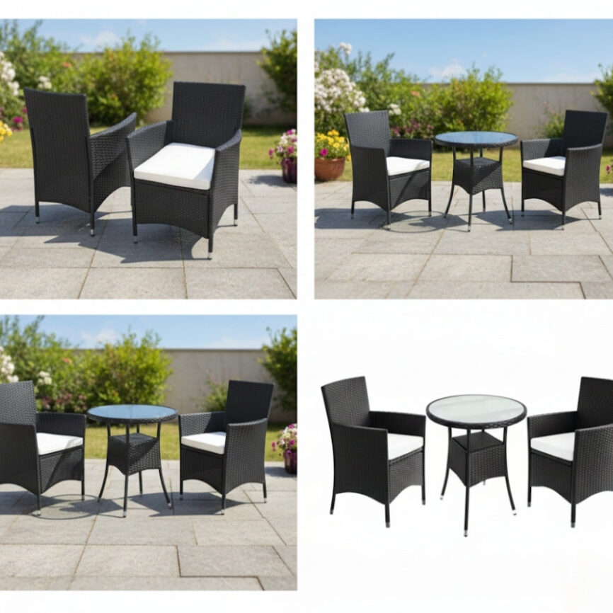 Bistro Outdoor Wicker Dining Set by Samz Design Selangor Malaysia Having aluminum frame and wicker weaving Ideal for Designers, Hotels , Resorts , Restaurants , Balconies , Patio , Outdoor Spaces of Residential , Commercial Projects and Hospitality Industry.