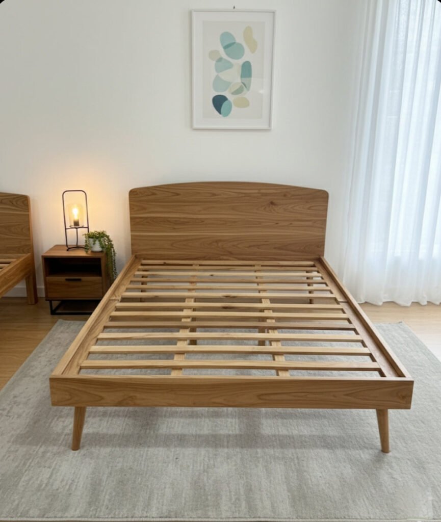 Samz teak wood bedframe by Samz Design, A-grade solid teak bed frame, Shah Alam