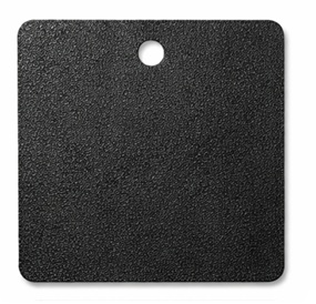 Black color swatch powdered coated aluminium