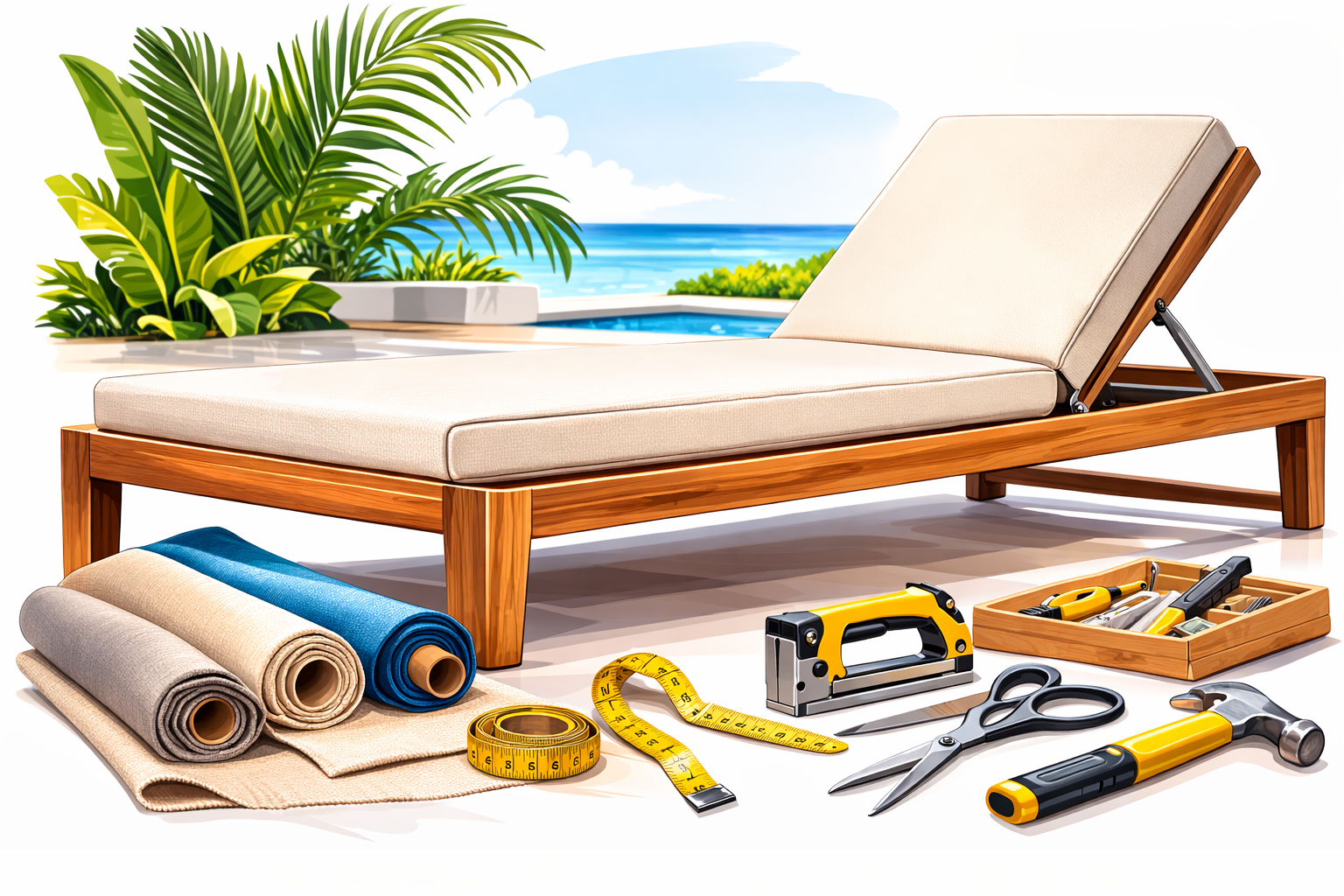 Custom Design icon showing a lounger and tools