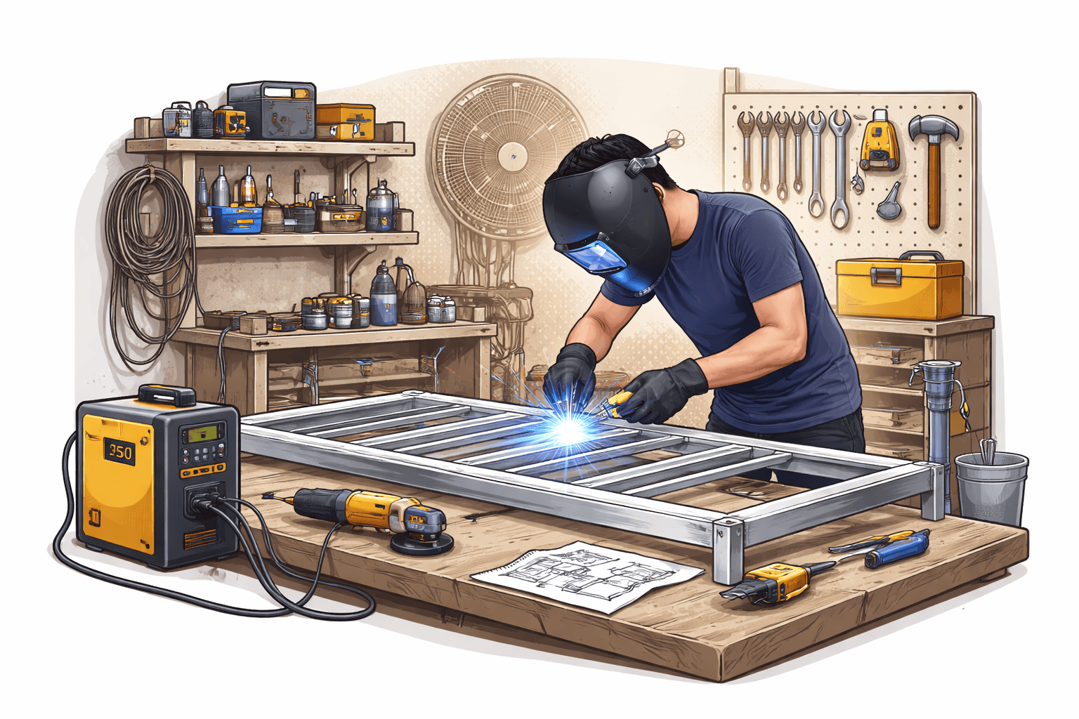 in house manfacturing and fabrication graphic image, speciality of Samz Design Malaysia