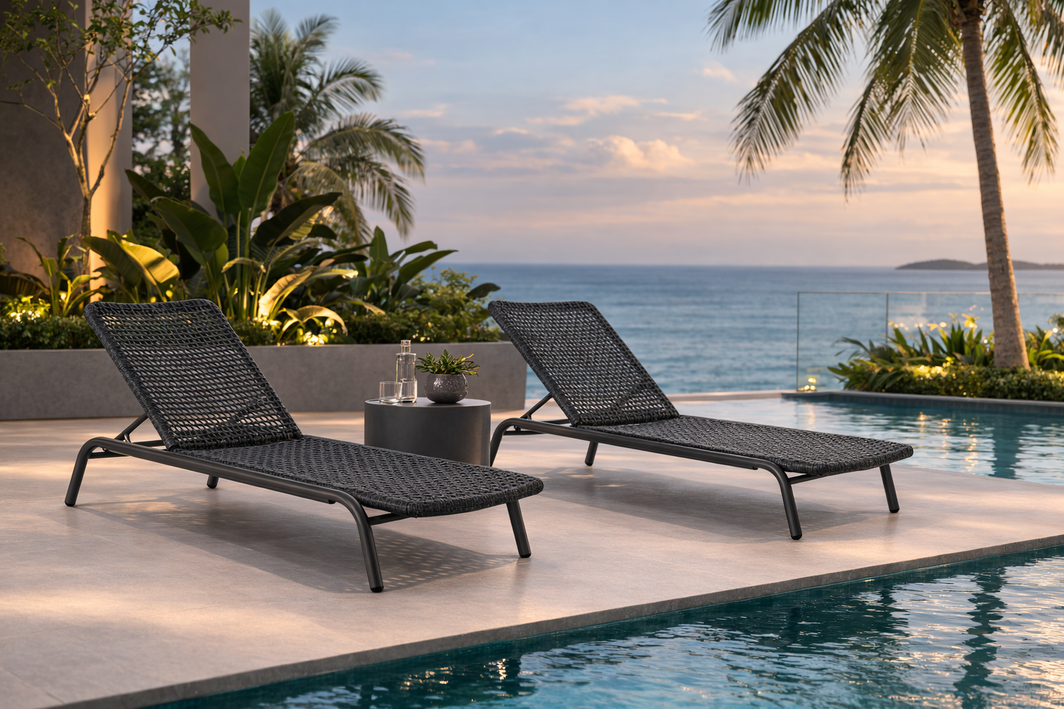 Klana Rope & Aluminium Sun Lounger - Image 5