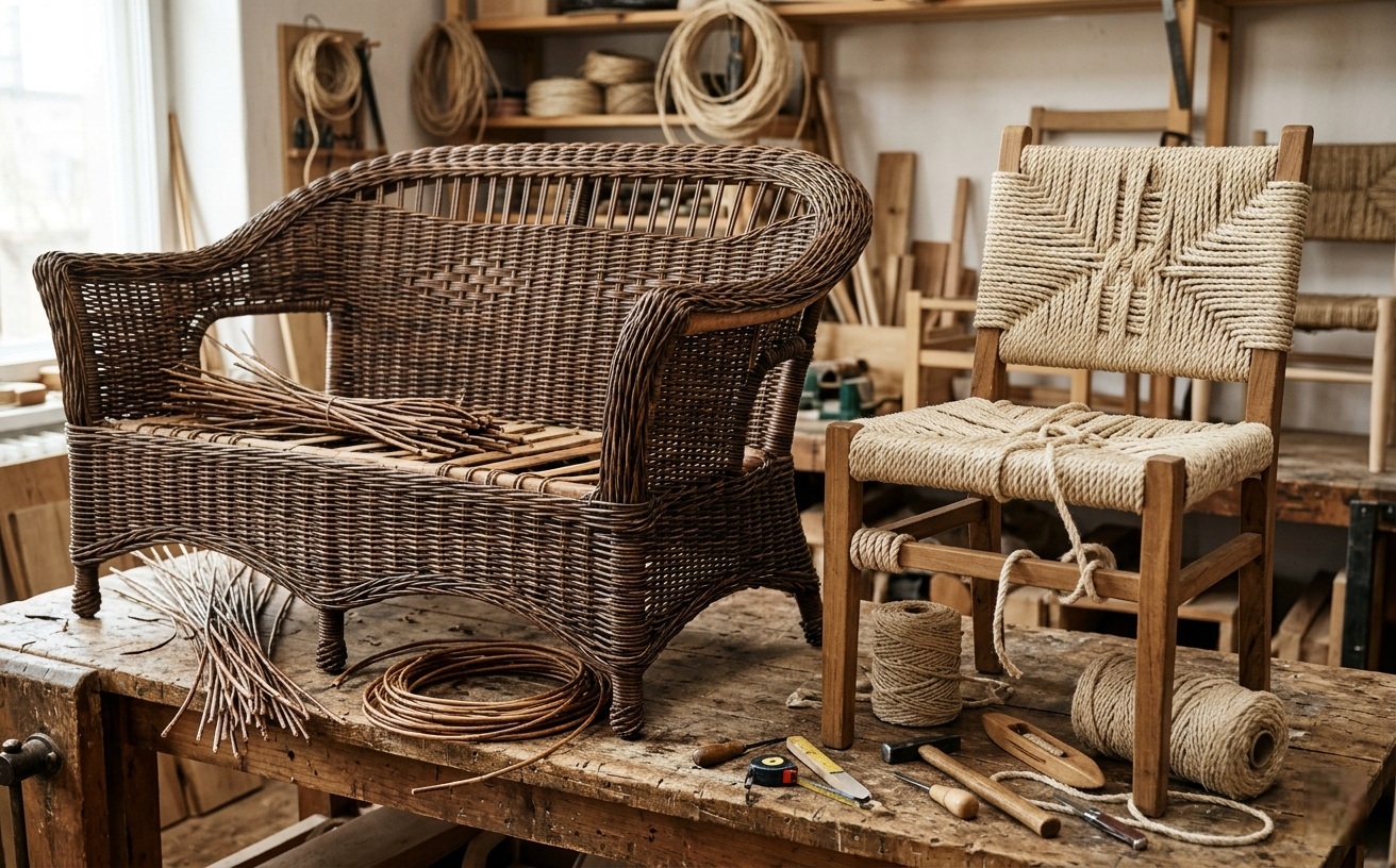 wicker & rope reweaving maintenace and repair service provided by Samz Design in Shah Alam Selangor