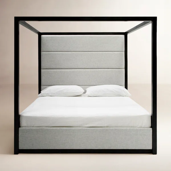 KD canopy daybed by Samz Design Subang 3 Malaysia with modern frame and upholstered headboard. Ideal for hotels and condominiums. Stylish, durable, and customizable.