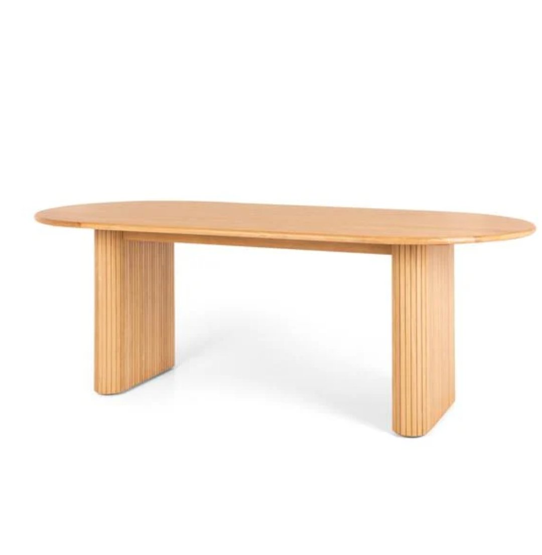 Wave Teak Wood Dining Table