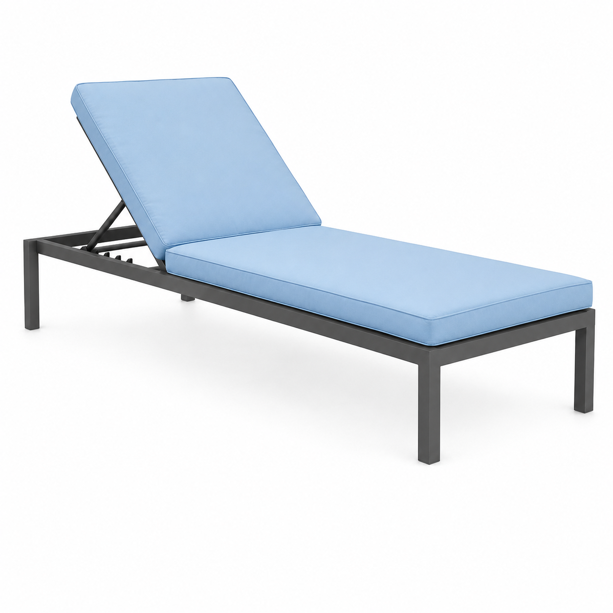 Sutera Aluminium Stackable Sun Lounger with adjustable backrest and powder-coated aluminium frame by Samz Design Shah Alam