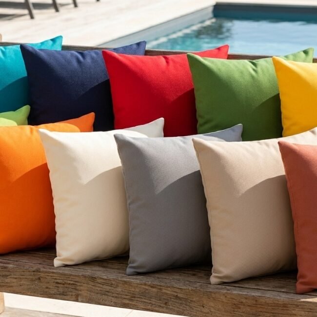 Outdoor scatter cushion in plain colors 48 × 48 cm