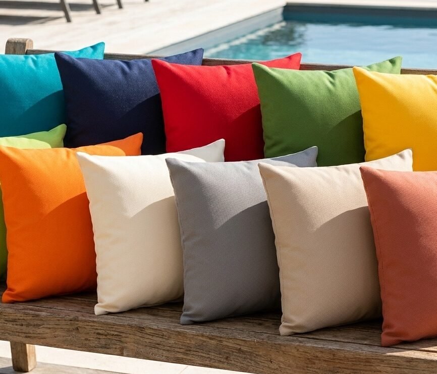 Outdoor scatter cushion in plain colors 48 × 48 cm