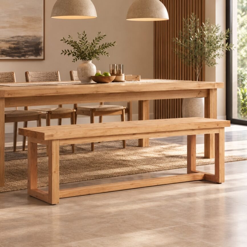 Solar teak wood backless bench by Samz Design Shah Alam Malaysia