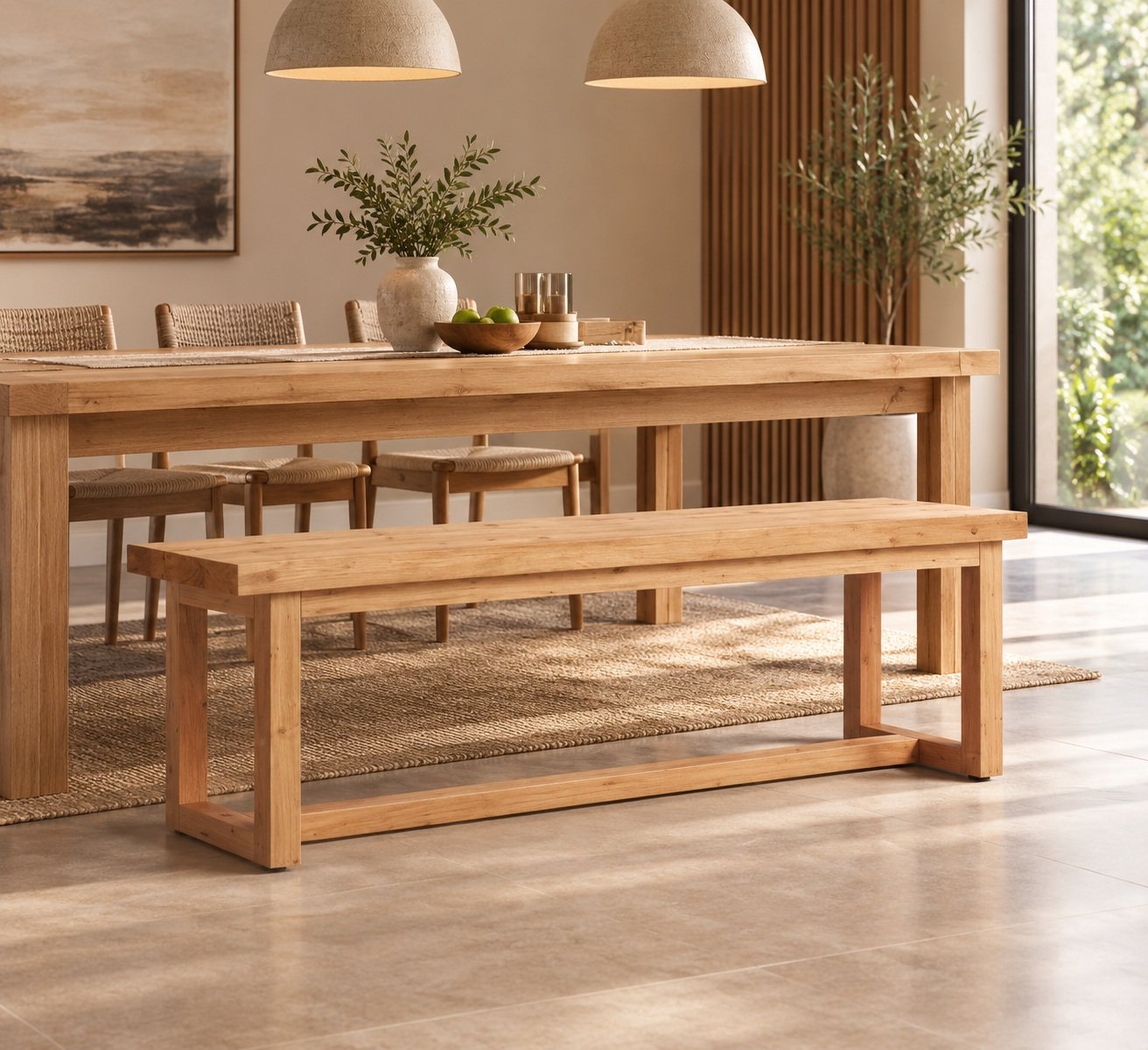 Solar teak wood backless bench by Samz Design Shah Alam Malaysia